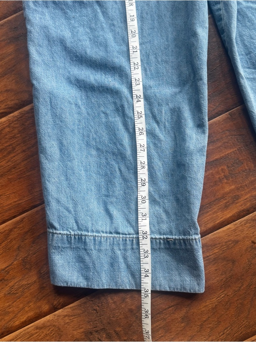 Anthropologie Pilcro Wide-Leg Denim Jumpsuit Size 29 - Picture 7 of 8